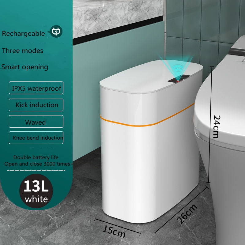 Smart Trash Bin With Lid For Bedroom And Living Room