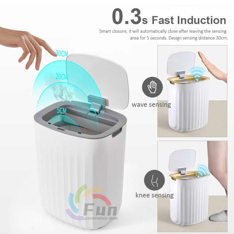 Smart Trash Bin With Lid For Bedroom And Living Room