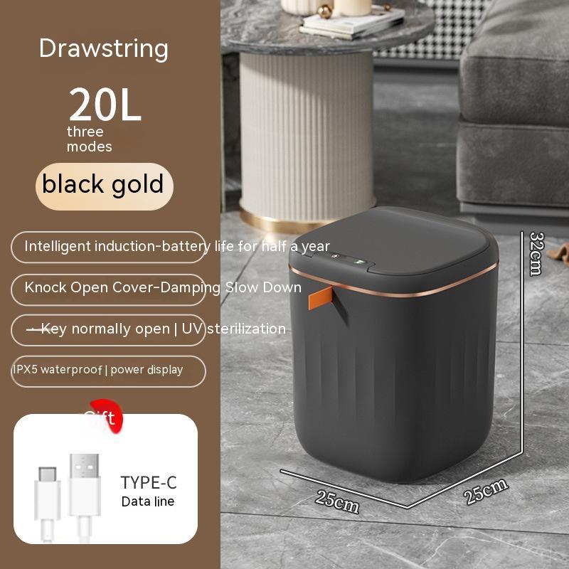 Smart Trash Bin With Lid For Bedroom And Living Room
