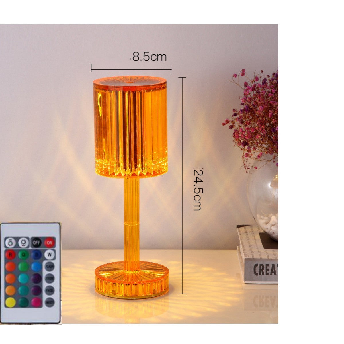 New Crystal Table Lamp Diamond Romantic Warm Led For Home Decor Night Light
