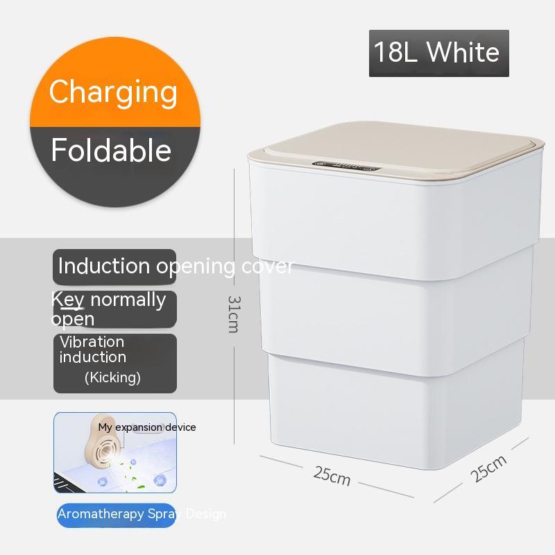 Smart Trash Bin With Lid For Bedroom And Living Room