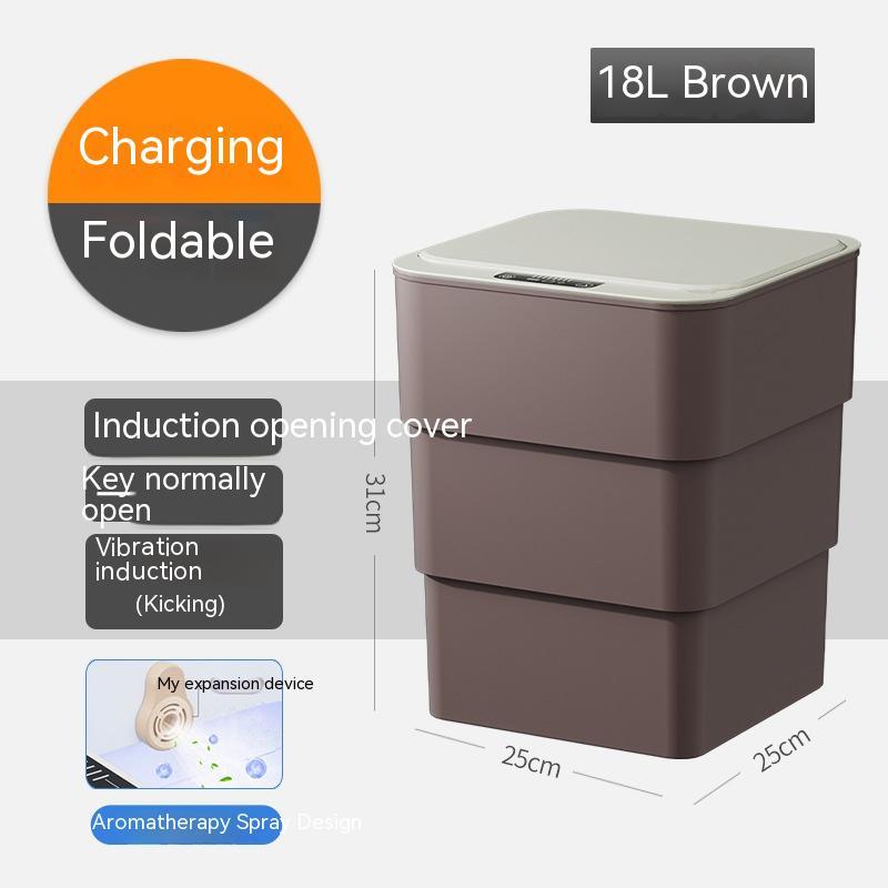 Smart Trash Bin With Lid For Bedroom And Living Room
