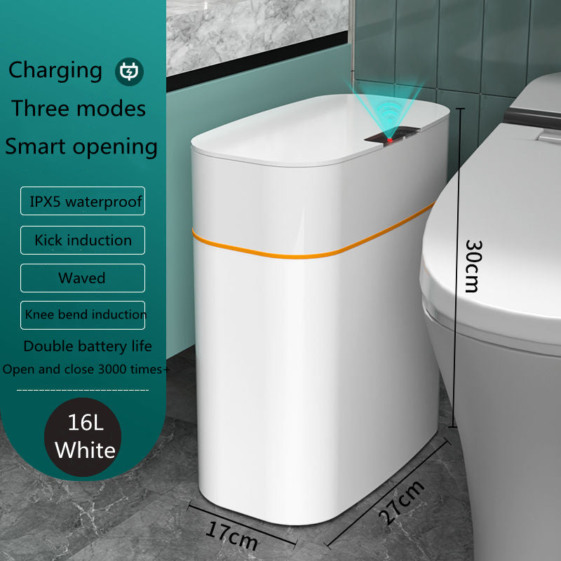 Smart Trash Bin With Lid For Bedroom And Living Room