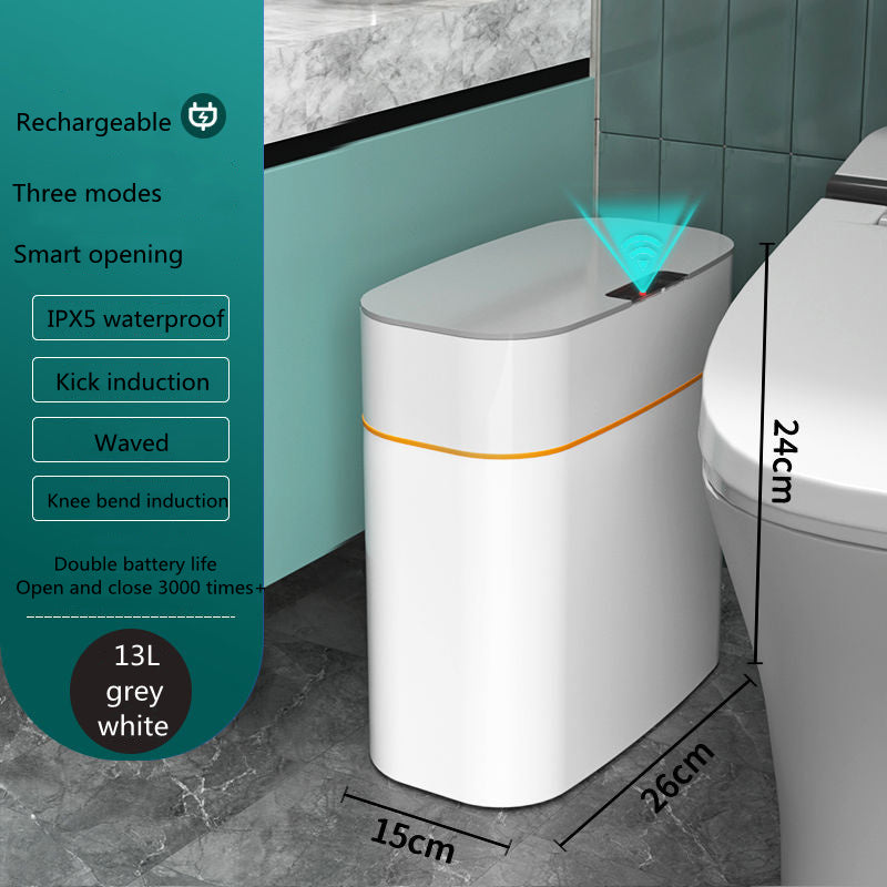 Smart Trash Bin With Lid For Bedroom And Living Room