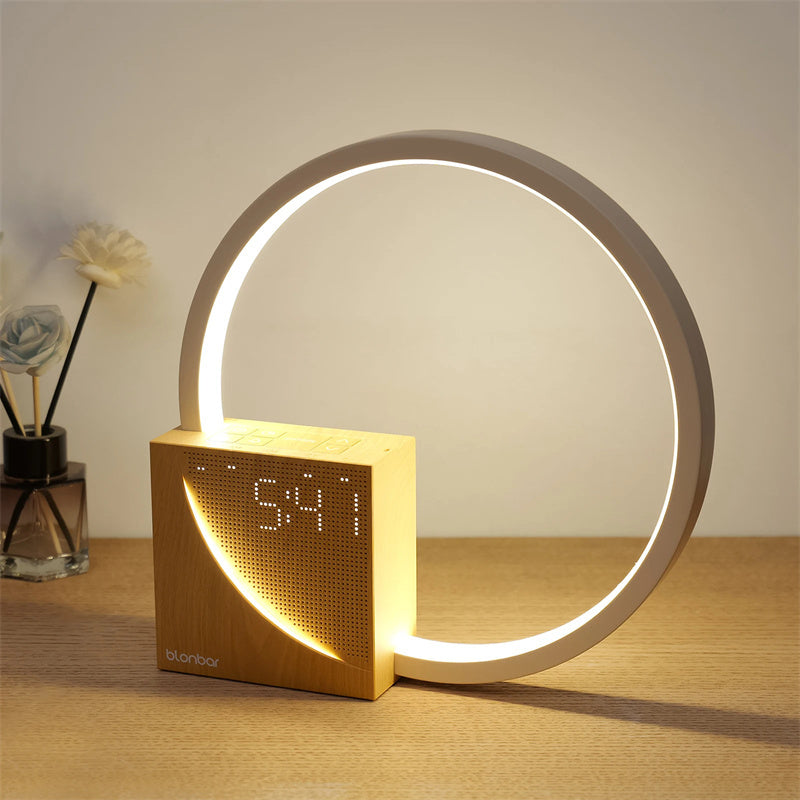 Bedside Lamp Touch Table Lamp With Natural Sounds, Desk Lamp With Alarm Clock
