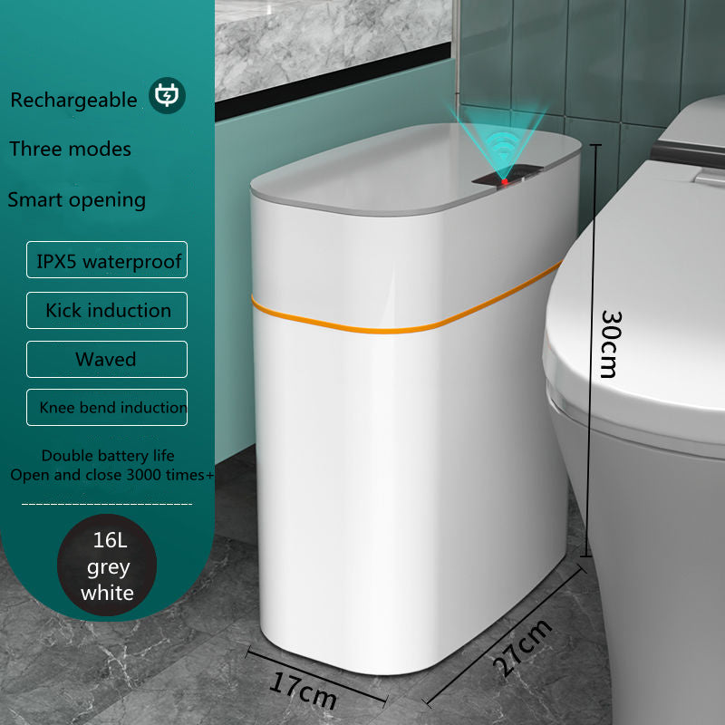 Smart Trash Bin With Lid For Bedroom And Living Room