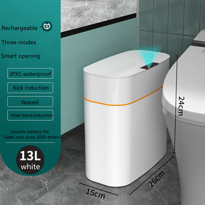 Smart Trash Bin With Lid For Bedroom And Living Room