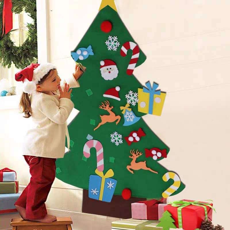 Felt Cloth Christmas Tree With Three-dimensional-Playful Kids Ornament Set