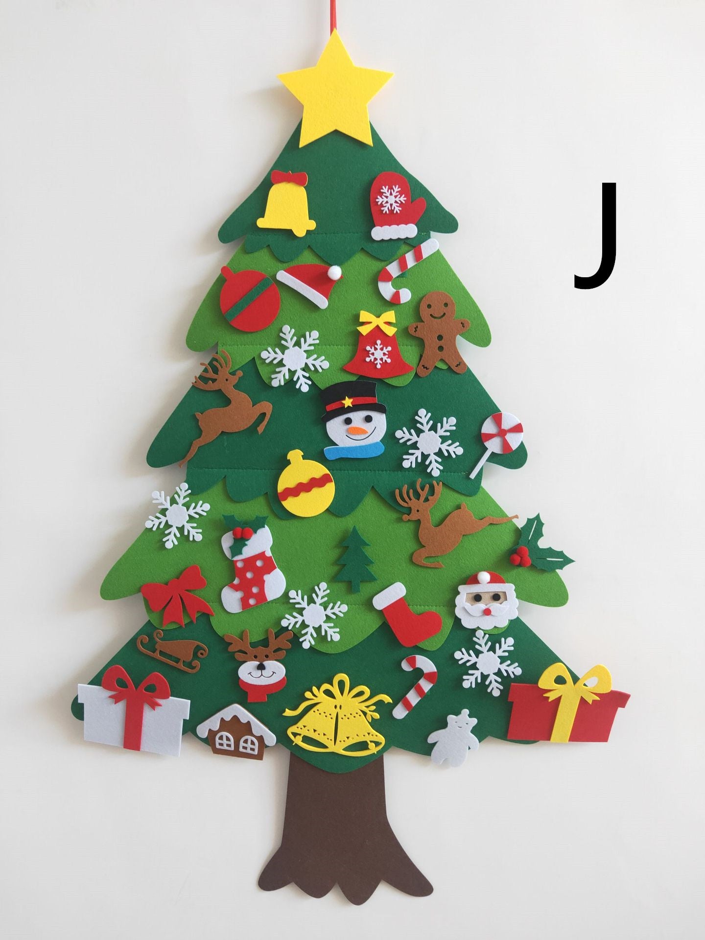 Felt Cloth Christmas Tree With Three-dimensional-Playful Kids Ornament Set