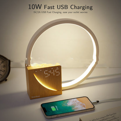 Bedside Lamp Touch Table Lamp With Natural Sounds, Desk Lamp With Alarm Clock