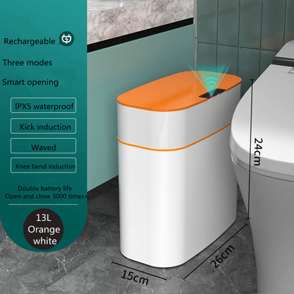 Smart Trash Bin With Lid For Bedroom And Living Room