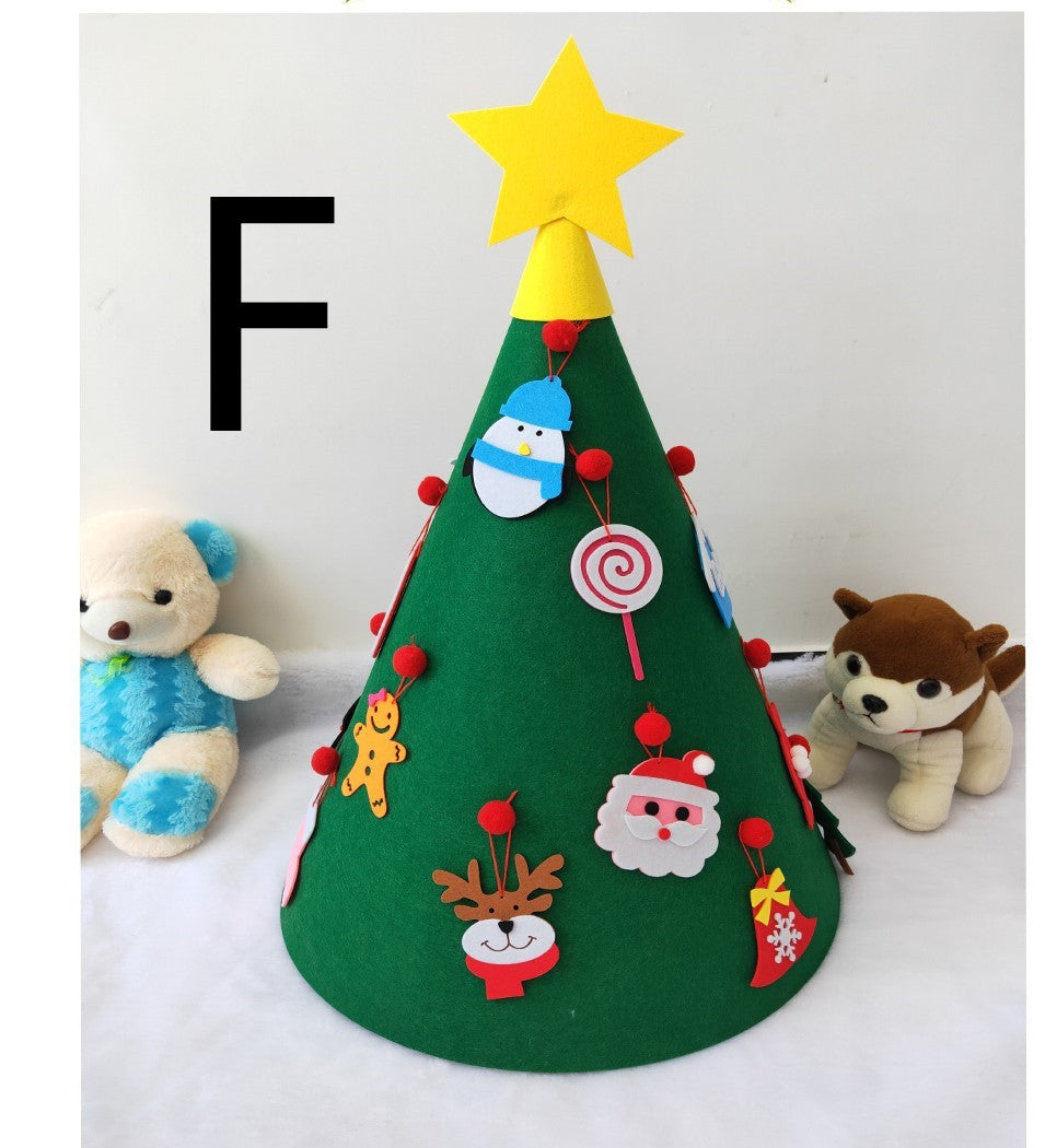 Felt Cloth Christmas Tree With Three-dimensional-Playful Kids Ornament Set