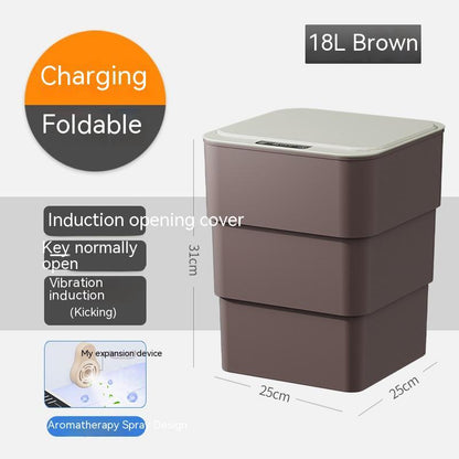 Smart Trash Bin With Lid For Bedroom And Living Room