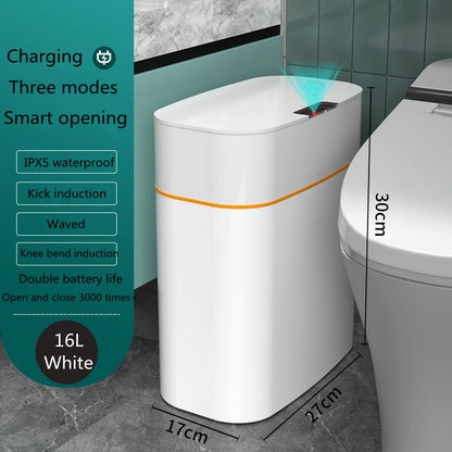 Smart Trash Bin With Lid For Bedroom And Living Room