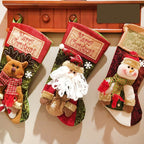 Christmas Stocking Socks – Santa, Snowman & Elk Holiday Decor