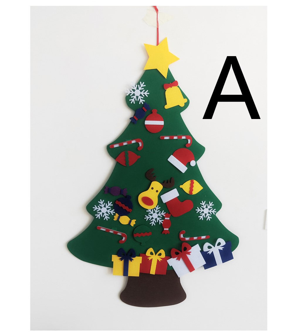 Felt Cloth Christmas Tree With Three-dimensional-Playful Kids Ornament Set