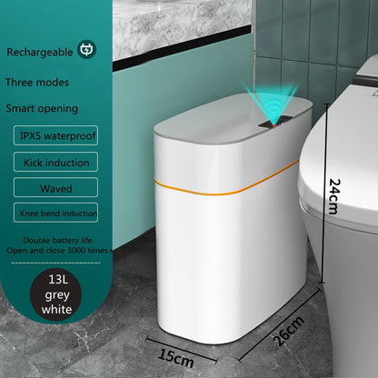 Smart Trash Bin With Lid For Bedroom And Living Room