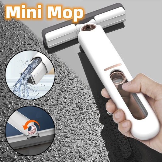 Mini Mops Floor Cleaning Sponge Squeeze Mop Portable Wiper Glass Screen Desk Cleaner Mop